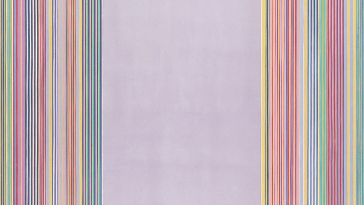 GENE DAVIS , Queen's Gate, 1980, Acrylic on canvas, 95 x 124 inches, 241.3 x 315 cm 
