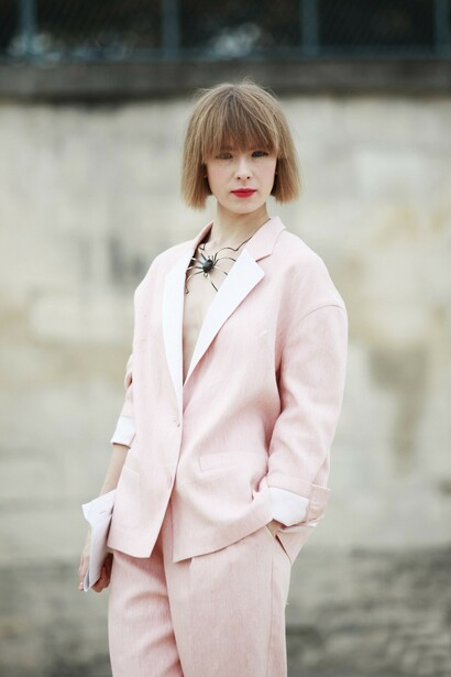 Vika Gazinskaya in Paris S/S 2014 © Victoria Adamson