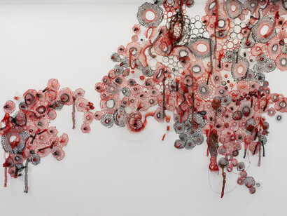 Chiharu Shiota, Exposing an inner universe, exhibition view. Courtesy of NF/Nieves Fernández Gallery