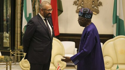 James Cleverly, Segretario di Stato per gli affari interni del Regno Unito
incontra Bola Ahmed Tinubu, Presidente del Nigeria, presso l'Aso Rock Presidential Villa, 02 agosto 2023, Abuja, Nigeria (Simon Dawson)