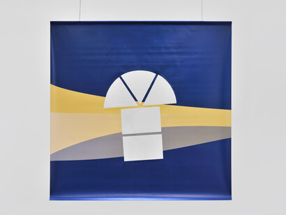 Liudvikas Buklys, Tent Windows, Best Friends, 2014, Tente, plastique, métal, Triptyque : 155 x 155 cm (chaque), Photo : Rebecca Fanuele, Courtesy galerie Cortex Athletico, Bordeaux-Paris