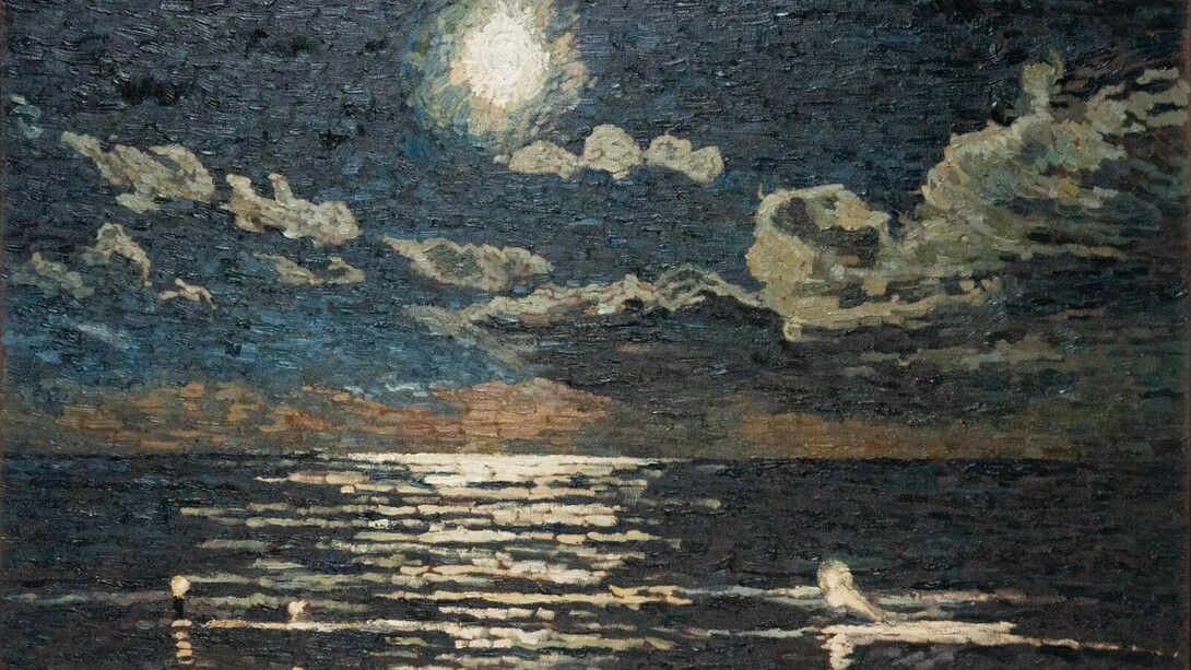 Martin Machado, Night Fishers 2 (detail), 2023. Oil on canvas, 24 x 36 in, 61 x 91.4 cm. Courtesy of Eleanor Harwood Gallery