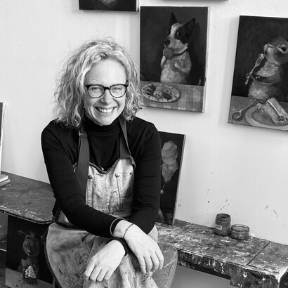 Alison Friend, Studio Portrait. Courtesy of the artist and Harman Projects