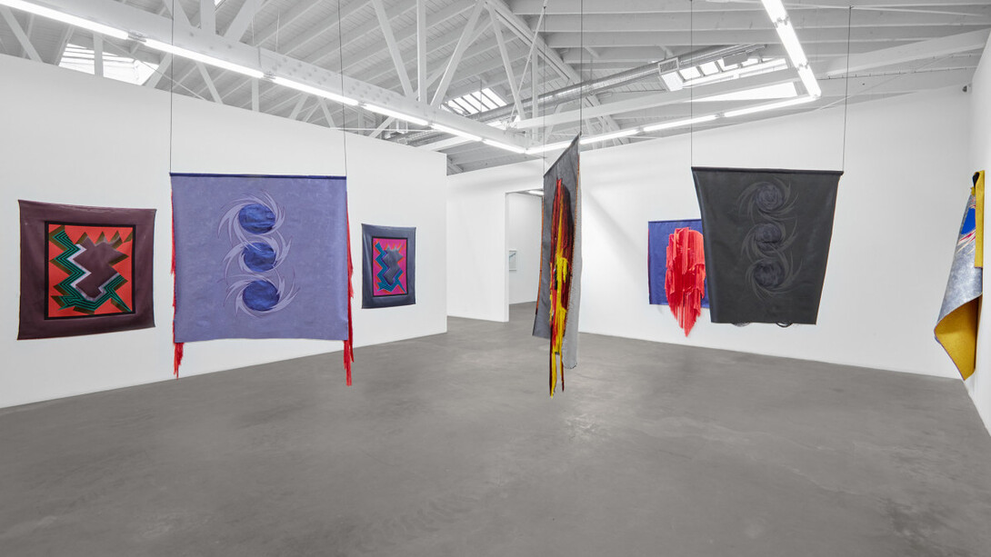 Installation view, Liz Collins, Cosmologies, 2023. Courtesy of Luis De Jesus Gallery