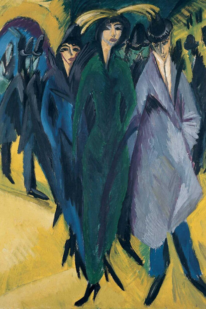 Ernst Ludwig Kirchner, Frauen auf der Straße, 1915 — © Van der Heydt-Museum Wuppertal, Germany