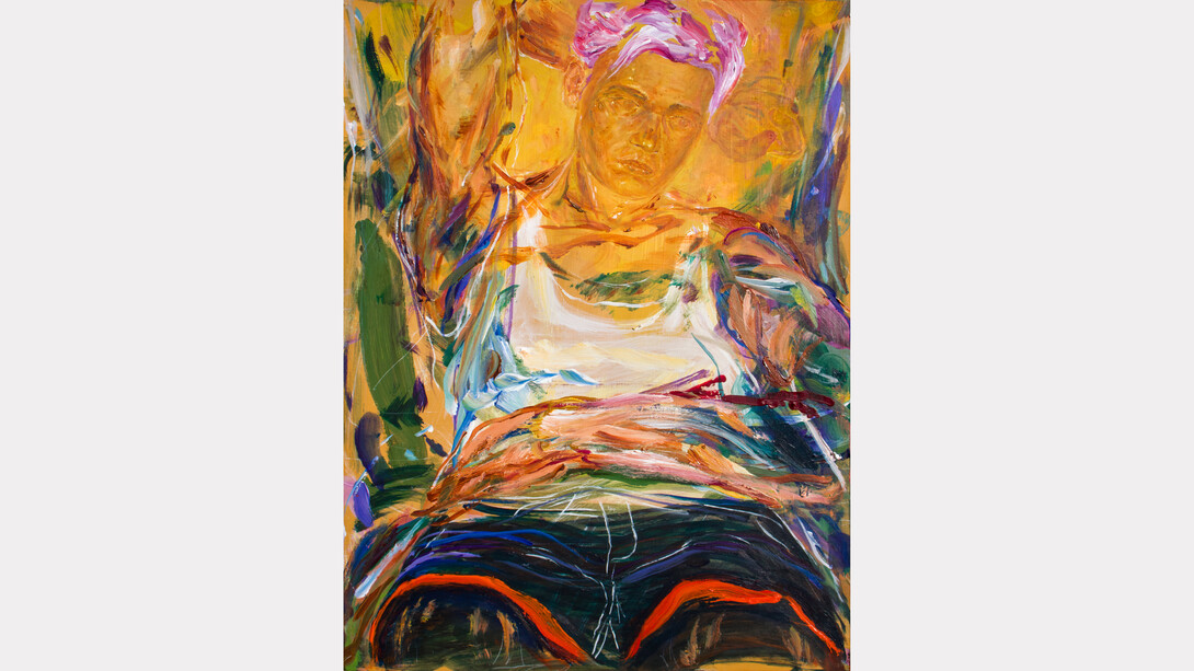 Jared Brook,
Lavender, 2023.
Acrylic on cradled wood,
24 x 18 x 1.5 in,
60.96 x 45.72 x 3.81 cm. Courtesy of the artist and Villazan