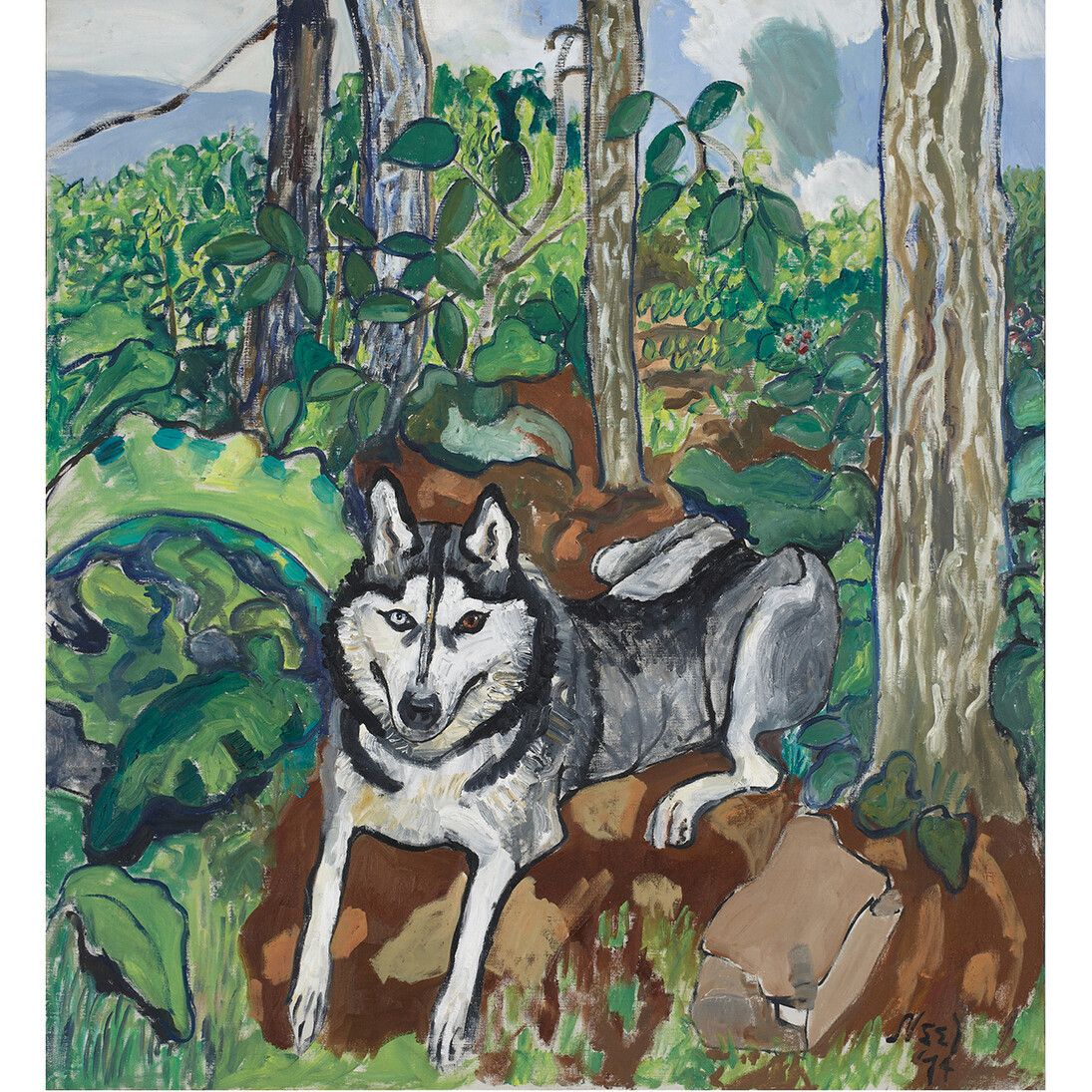 Alice Neel, Lushka, 1974, Oil on canvas, 116.5 x 106 x 1.9 cm, 45 7/8 x 41 3/4 x 3/4 in, Courtesy the Artist's Estate and Victoria Miro, London © The Estate of Alice Neel