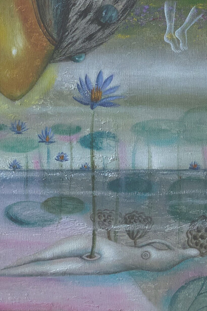 Octavia Monaco, Ritratto di Carlotta C. Un loto blu è un simbolo di possibilità perpetue di rinascita, (dettaglio)