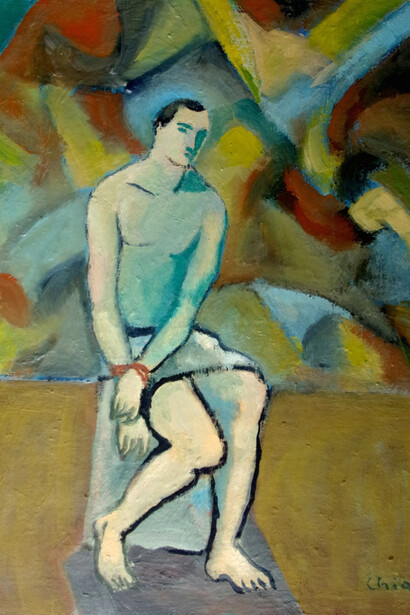 Sandro Chia,  The Prisoner, oil on canvas, 2012, 60 x 50 cm