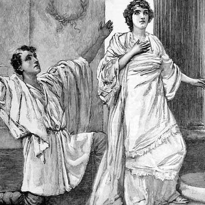 Ilustración de la representación de «Hipatia» en el Haymarmet Theatre de Londres en 1893