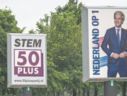 Billboards for 2024 European Parliament election in the Netherlands