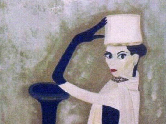 Sonya Dziabas, Audrey Hepburn, Acrylic on Canvas, 39.5" x 39.5"