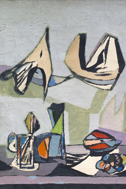 Jankel Adler, Still Life Abstract, 1940's, oil on canvas