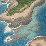 Yvonne Jacquette, Barred Harbor, Isle Au Hut, ME, 2012, Oil on linen, 44 x 53 1/4 inches