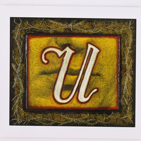 Tony Greene. Untitled (U), 1989. Mixed media (oil on photo mounted on board). 28 ½ x 32 ½ in (72.39 x 82.55 cm). Private collection. Image courtesy of David Franz.