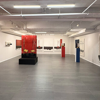 Bilal Chahal, Cronos y Kairós, vista de exhibición. Cortesía de Galería La Balsa 