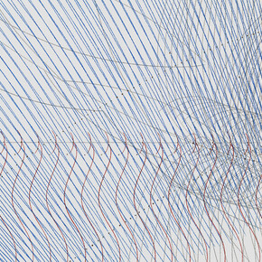 Giuseppe Gabellone, Untitled, 2014, coloured pencil on wall, 168 × 558 cm (66 ⅛" x 219 ⅝"), Photo: Marcus Leith. Courtesy of greengrassi, London