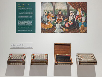 Pleasant smells and warm fellowships: scent in Islamic ceramics, exhibition view. Courtesy of Gardiner Museum