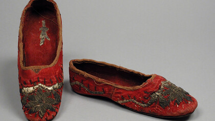 A pair of Ottoman children's slippers, 1860s-1880s