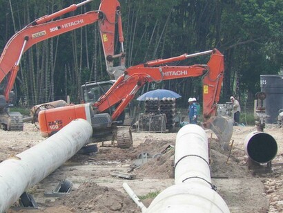 Construcción de un oleoducto en Colombia