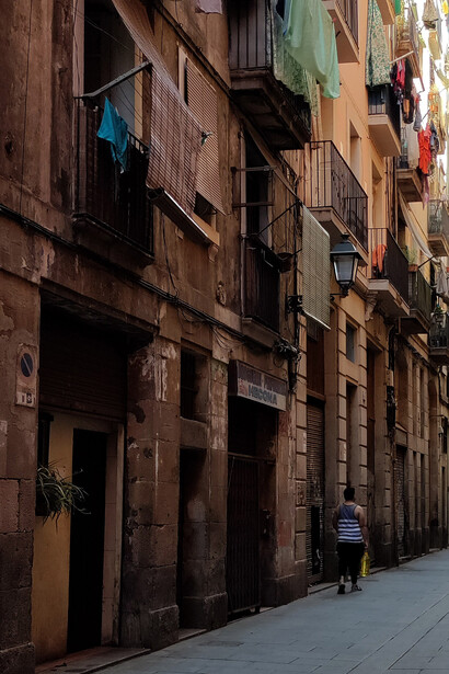 Barrio popular de Barcelona, España. Fotografía: Paco Cerezo