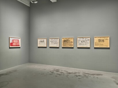 Philip Guston, Life with P., exhibition view. Courtesy of Hauser & Wirth Gallery