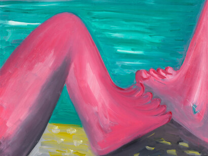 Karl Horst Hödicke, Am strand (detail), 1983. Courtesy of Leo Gallery 