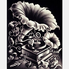 Carol Wax, Vine-el Glory, 2020,
Mezzotint engraving, 5 x 4 inches. Courtesy of the artist and Childs Gallery