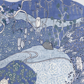 David Wiseman 'Paradise' carpet in wool and silk. Designed by David Wiseman, USA, and produced in Nepal in collaboration with Amini, 2016. Edition of 3 plus 3 APs. #1. 174" (L) x 108" (W) 442cm (L) x 274.3cm (W). 