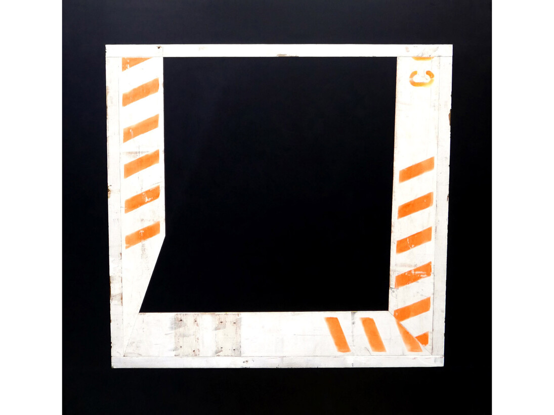 Michael Zelehoski, The Box, 2015, Assemblage with repurposed wood and phenolic plywood, 125 x 128 cm / 49 x 51 in.