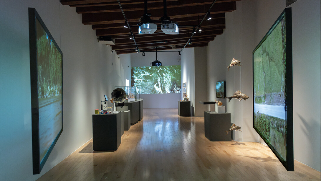Sandra Rozental, Emilio Chapela, and Eduardo Abaroa, Stelae of the Usumacinta, exhibition view. Courtesy of Museo Amparo