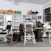 Dentistry collection, technical heritage of Slovenian dentistry, exhibition view. Courtesy of Museum of recent history Celje