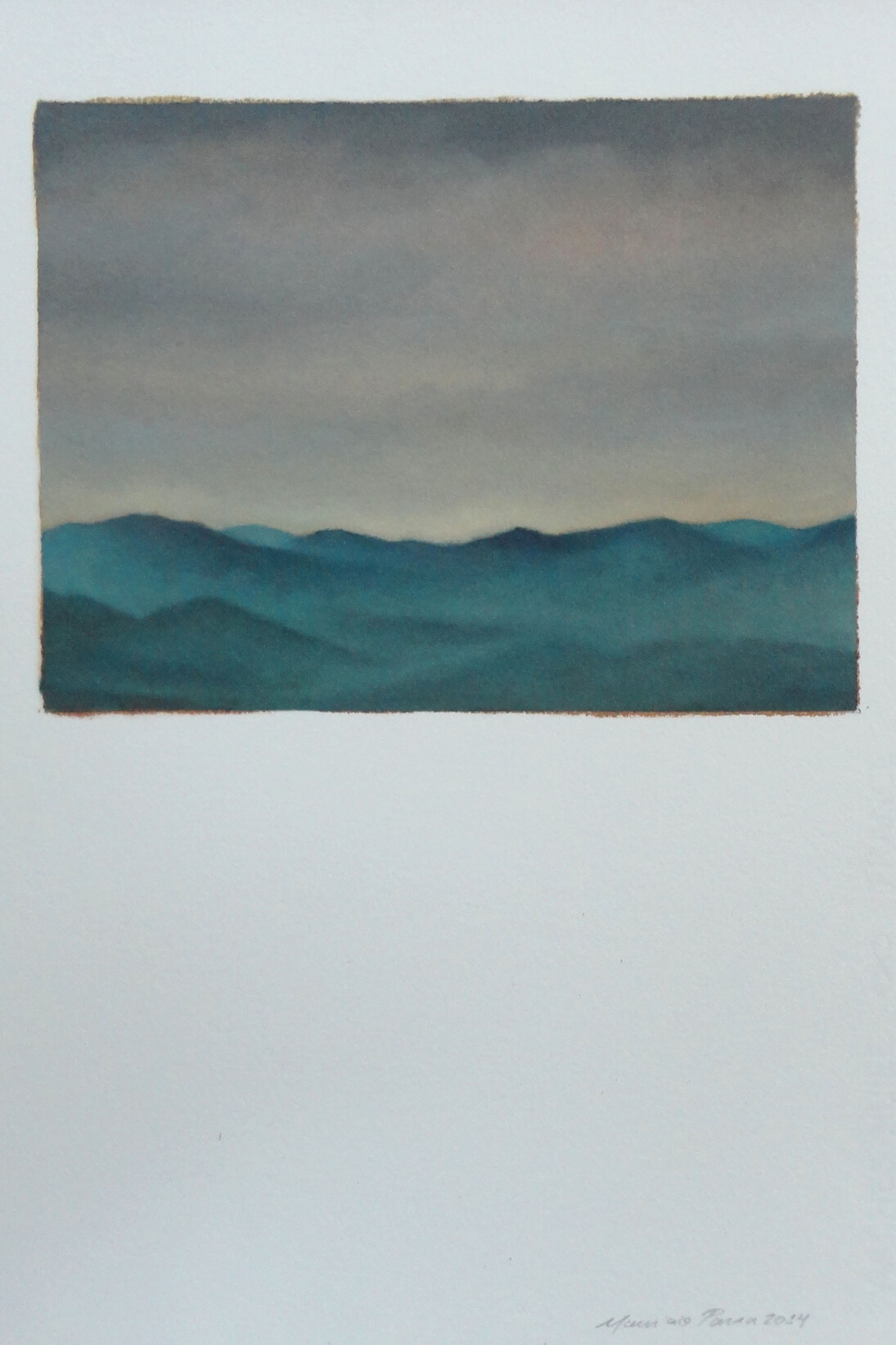 Mauricio Parra, A montanha azul-mantiqueira, 38,5 x 28,8 cm. Courtesy of Galeria Mezanino
