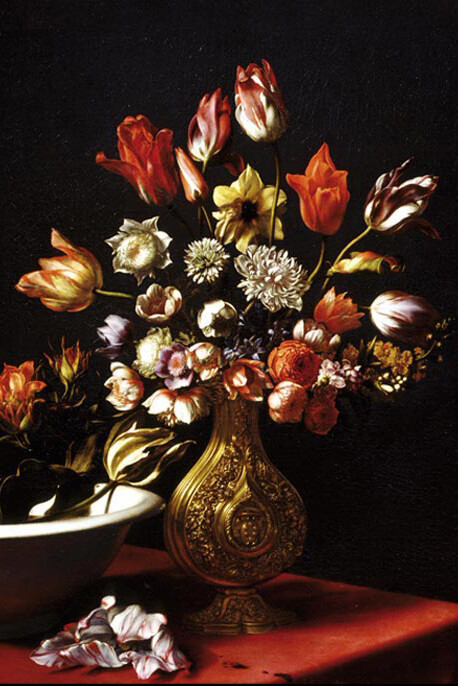 Carlo Dolci, Vaso di fiori, olio su tela, Firenze, Galleria degli Uffizi