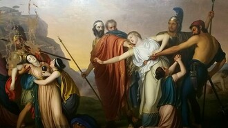 Antígona condenada a muerte por Creonte, 1845, Giuseppe Diotti