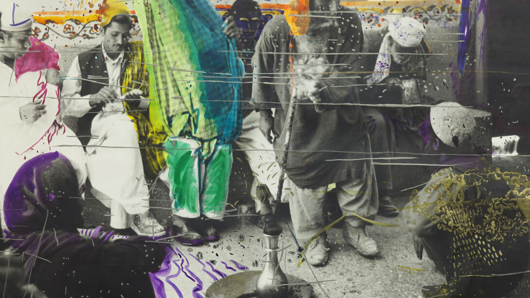 Sigmar Polke, German, 1941–2010, Untitled (Quetta, Pakistan), 1974/1978, Gelatin silver print with applied color
22 3/8 × 33 13/16″ (56.9 × 85.9 cm), Glenstone, Photo: Alex Jamison © 2014 Estate of Sigmar Polke/ Artists Rights Society (ARS), New York / VG Bild-Kunst, Bonn