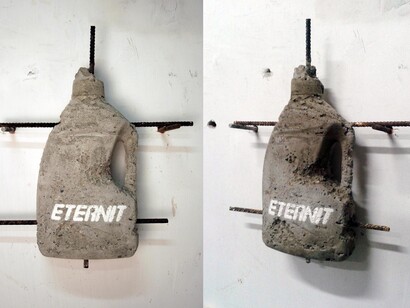 Andrea Francolino, Eternit, 2012, concrete, 39.5 x 43.5 x 9.5 cm