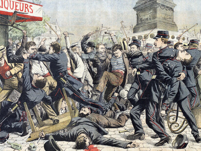 Gli "Apache" e la polizia alla Bastille in un giornale dell'epoca