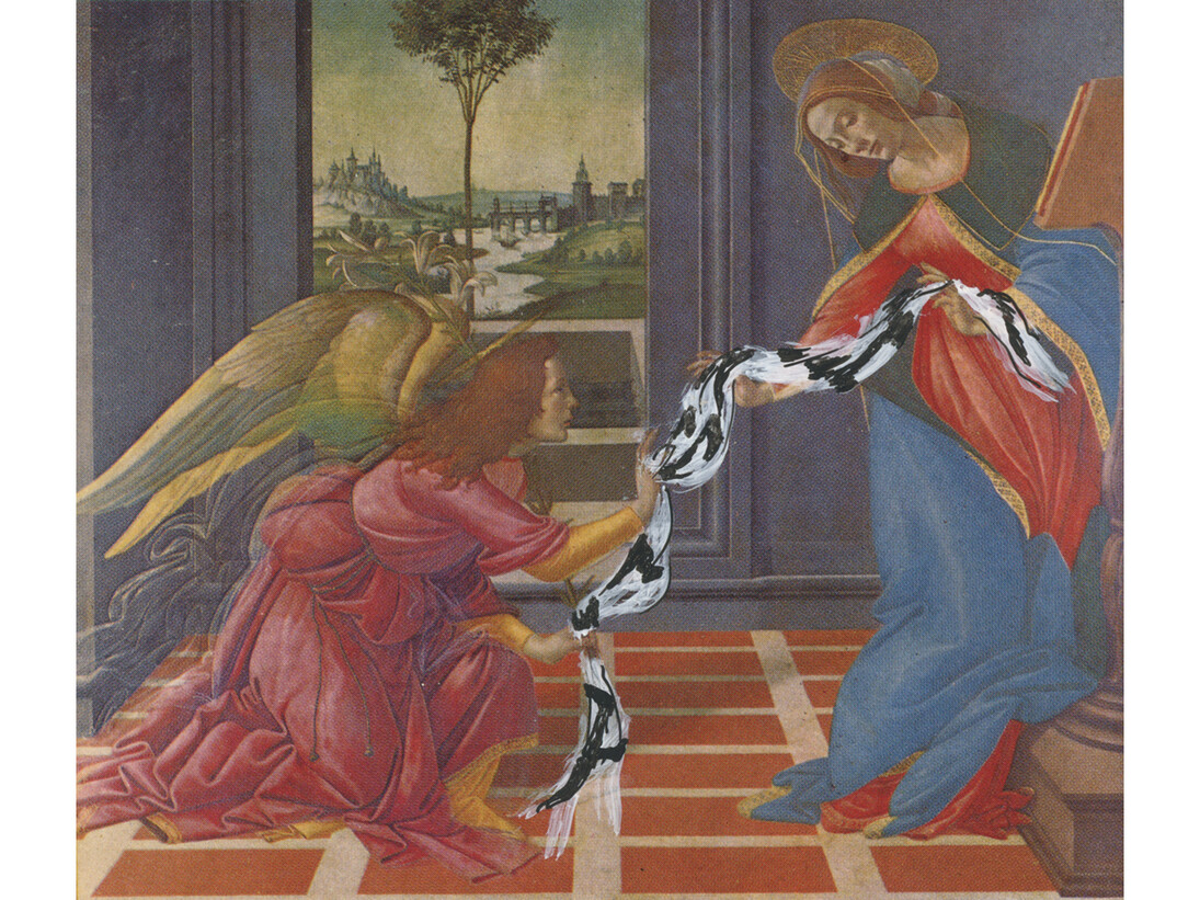 Eugenio Espinoza, Florencia, 1973, Softcover book, New Artistic Tourist Guide of Florence (1972), page 36, Acrylic and ink on paper, Centro de estudios de archivos audiovisuales y artísticos, Caracas