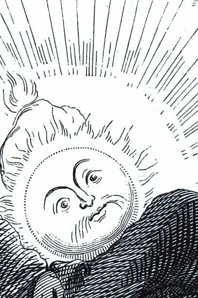 Ilustración de Jean-Jacques Grandville para el capítulo "Un eclipse conyugal", del libro "Otro mundo", 1844