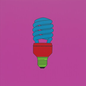 Michael Craig-Martin, Untitled (light bulb) 2014, Acrylic on aluminium, 122 x 122 cm © Michael-Craig Martin