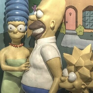 Estatuas de cera de la familia Simpson