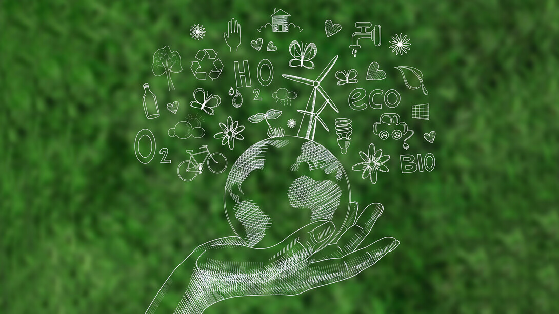 Enhance your environmental awareness with this striking image of a digital screen displaying messages for Environment Day, promoting sustainability and eco-consciousness