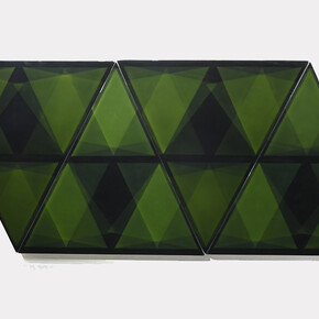 Salz, Dirk. # 2775. 2022. Resin, deep dives, and pigment and resin on multiplex.
140 x 350 x 10 cm | 55.1 x 137.8 x 3.9 in. Courtesy of the artist and Diana Lowenstein Gallery