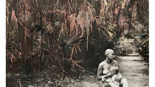 Untitled from Fractal Scars, Salt Water and Tears, 2012-2014, hand painted fibre print, unique in a series of 5, © Esther Teichmann, courtesy of Flowers Gallery