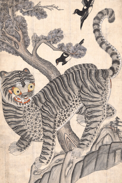 Tiger and magpie, 1800-1900. Courtesy of British Museum