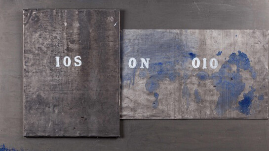 Alfredo Rapetti Mogol - Io sono io - Acrilico su piombo e ferro cm 70x85 2016