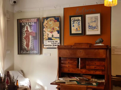 Modernist and art deco posters, exhibition view. Courtesy of Romans Suta and Aleksandra Beļcova Museum