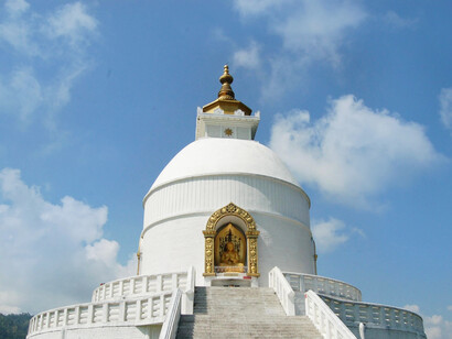 Pagoda de la paz mundial en Pokhara, Nepal