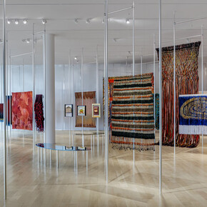 Olga de Amaral, exhibition view. Courtesy of Institute of Contemporary Art